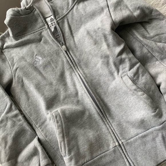 Grey Adidas zip up sweater - Picture 2 of 2